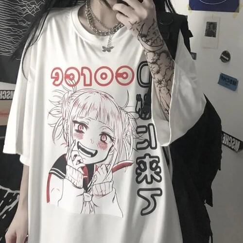 Oversized T Shirt Summer Women T-shirt Japanese Anime T Shirt Unisex Short Sleeve Female T-shirts Kawaii Fashion Top Tee Clothes