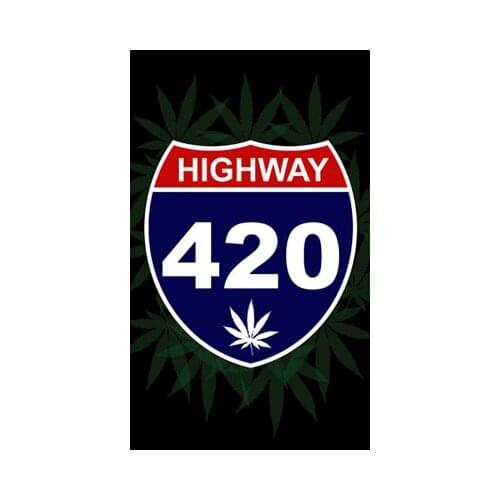 JUNHUA store 90x150 cm highway 420 weed Flag For Bar Party Music Festival Tattoo Shop