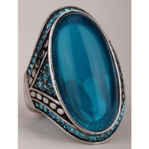 Cocktail stretch rings for women W crystal party jewelry wholesale dropship antique gold & silver color RD24