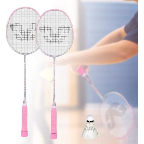 1 Set H15 Badminton Racquet Firm Frame High Tension String Anti-skid Grip Handle Professional Badminton Rackets Set for Indoor