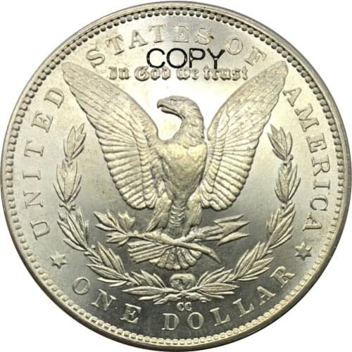 United States of America 1 One Dollar Morgan Dollar 1891 cc Cupronickel Silver Plated Copy Coins