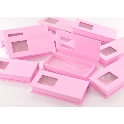 False Eyelashes Box Package Wholesale Lash Box Packaging Custom Faux Cils 25mm Mink Lashes Magnetic Eyelashes Pink Cases Vendors