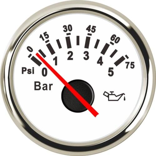 Boat Car Truck Mechanical Oil Pressure Gauge RV Engine Motor Oil Gauge Autometer 9-32V 52mm