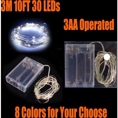 Battery Operated Micro LED String light, 2m 20 leds fairy party lights for wedding party decoration (50 pieces/lot)