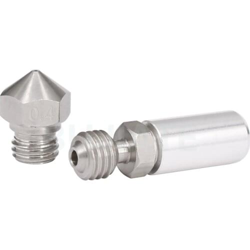 MK10 All Metal Hotend Kit M7 Nozzle 0.4mm Micro Swiss stainless steel Aluminum throat connector Conversion for 3D printer parts