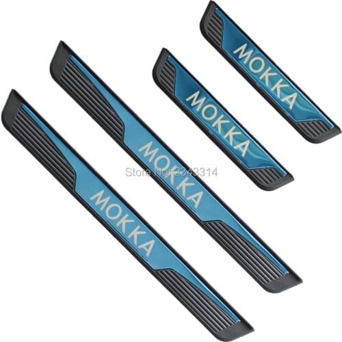 For Vauxhall Opel Mokka X 2014-2018 2019 2020 Accessory Stainless Door Sill Kick Scuff Plate Guard Pedal Trim Cover Car Styling