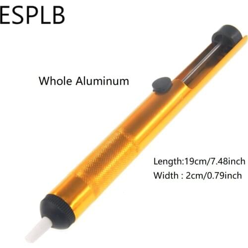 Blue/Gold Aluminum Metal Tin Gun Removal Desoldering Pump Suction Sucker Vacuum Pump Welding Soldering Tool