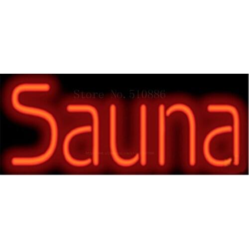 17*14" Sauna NEON SIGN REAL GLASS BEER BAR PUB LIGHT SIGNS store display Restaurant Shop Beauty business Advertising Lights