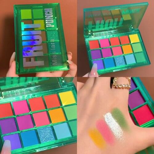 15 Color Party Eyeshadow Pallete Neon Make Up Shimmer Glitter Matte Shades Makeup Eye Shadow Waterproof Cosmetic