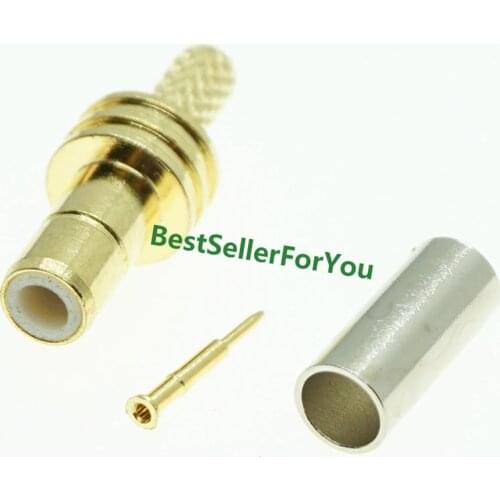 SMB Male Plug Straight Straight Straight Connector Solder Crimp For LMR100 RG316 RG174 Cable