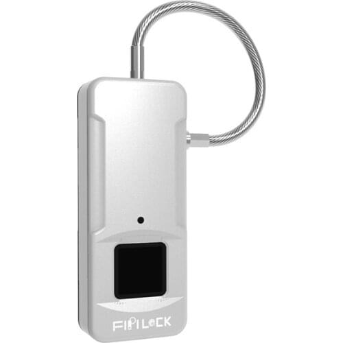 Fipilock Anti-theft Electric Mini Lock Fingerprint Lock USB Rechargeable Waterproof Smart Thumbprint Padlock For Luggage Case