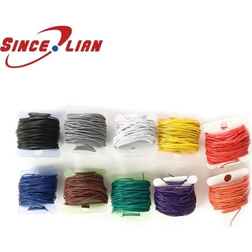 30AWG 32AWG Terminal Signal Wire 2metres/lot 7/0.12TS PVC Insulated Wire Electric Cable LED Superfine Wire Safety Copper Line
