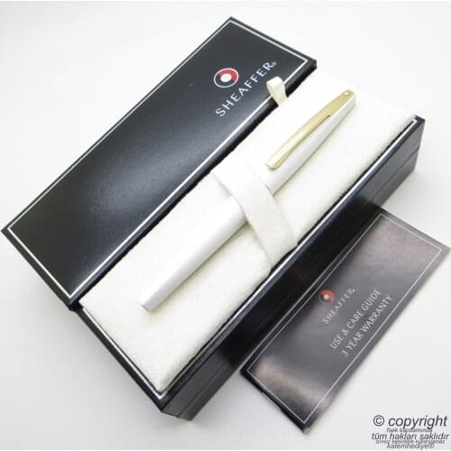 Sheaffer 9442-1 White Gold Taranis Roller Pen | İsme Special Pen