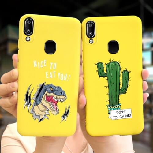Phone Case For Vivo Y91 Y91i Y95 U1 Back Cover Cute Cartoon Yellow Silicone Cases For Vivo Y 91 91i Y91C 1820 Coque Fundas Shell