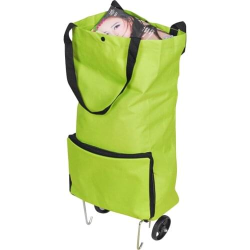 New Fashion Portable Shopping Trolley Bag Foldable Pull Cart Supermarket Home Accessory Stainless Steel With Mute Wheel