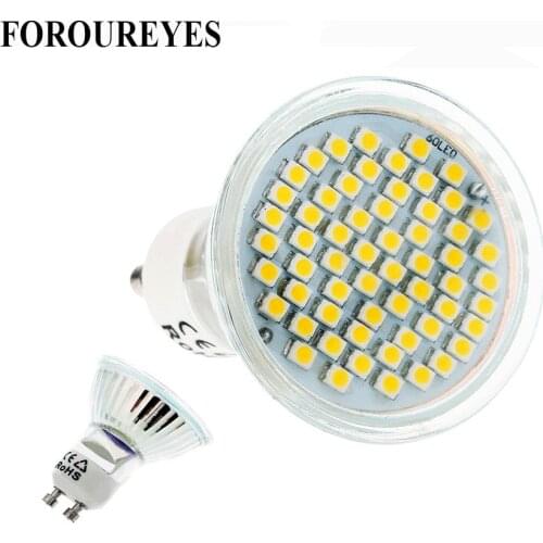 3pcs GU10 LED Sportlight AC85-265V 4W SMD2835 60LEDS Light Bulbs For Home Ceiling Fans Replace 40W Halogen Lamps