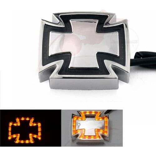 Emark 12V Motorcycle Bike Cross Tail Brake Stop turn Light LED Running Tail lights lamp For Harley Chopper Bobber