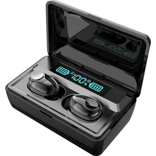 TWS in-ear Stereo Bluetooth 5.0 Wireless in-Ear IPX7 Waterproof in-Ear LED Display with Mic Touch Key