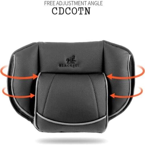 High-Quality Leather Car Headrest Auto Seat Cover Head Neck Rest Cushion Adjustable Car Pillow For Most Models Auto Accessories