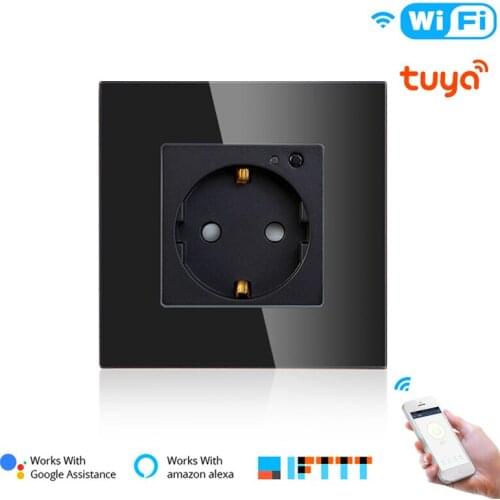 Wifi Wall Socket EU Standard Smart Life Home Control Wireless Electric Plug Work With Tuya App and Google Home Alexa