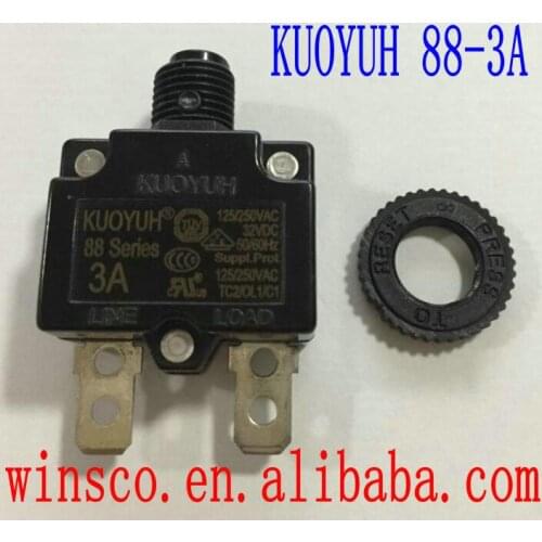 10PCS/LOT FREE SHIPPING 100% KUOYUH 3A CIRCUIT BREAKER 88 SERIES 3A