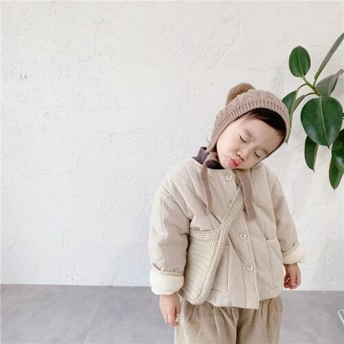 2020 Childrens Clothing Autumn and Winter New Style Childrens Jacket Outwear Korean Style Solid Warm Coat Girls Parkas Coats