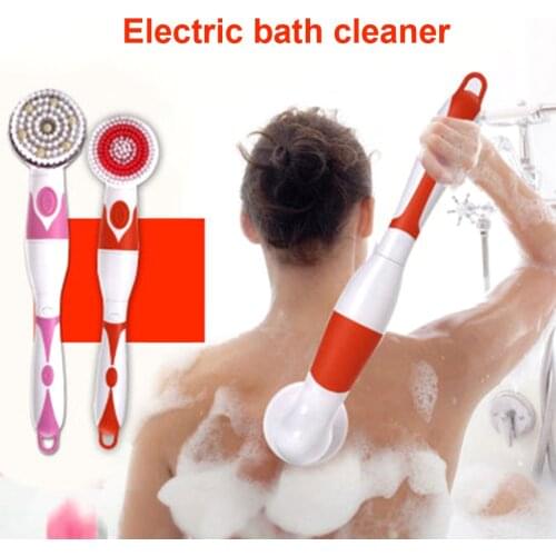 Automatic Shower Brush 4 in 1 Multifunctional Electric Bath Cleaning Massage Brush Waterproof Anti-slip Shower Spa Tool