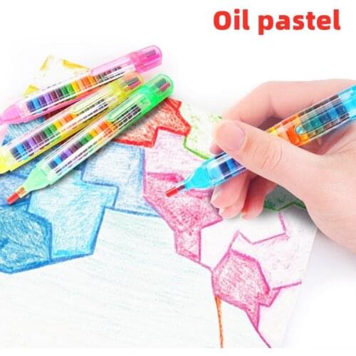 BalleenShiny Children Painting Toys 20 Color Wax Crayon Kid Graffiti Pen Baby Funny Creative Educational Oil Pastel Random Color
