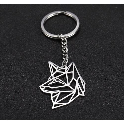 COOLTIME Cute Animal Dog Key Chain Men and Women 100% Stainless Steel Jewelry Men and Women Accessories Before Christmas Gift