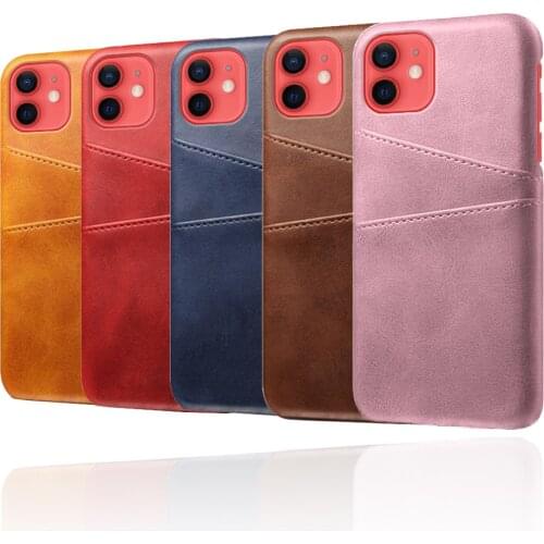 Card Slots Holder Phone PU Case For iPhone 12 11 Pro Max Leather Wallet Back Cover For iPhone 12 mini 6 6s 7 8 Plus XS XR Coque