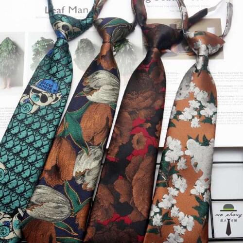 Photo No Knot Lazy Tie Mens and Womens Tie Design European And American Retro Business Party Fashion