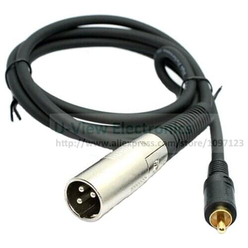 Microphone XLR 3Pin Male Jack to RCA Male Plug Speaker Mic Plug Audio Extension Connector Cable About 1.5M/Free Shipping/1PCS