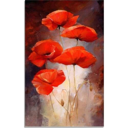 Full Square/Round Drill 5D DIY Diamond Painting "Poppy Flower" 3D Rhinestone Embroidery Cross Stitch 5D Home Decor Gift