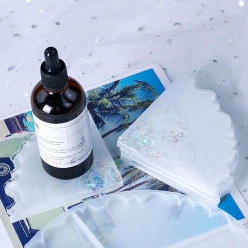 Wave Round Pattern Crystal Silicone Epoxy Coaster Mold Cup Pad Mat Mould DIY Craft Mould Tool Home Dinner Table Decoration
