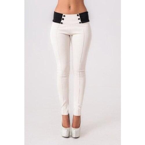 Women Elastic High Waist Sexy Skinny Pencil Leggings For Women Casual Black White Grey Thin Pants Leggings