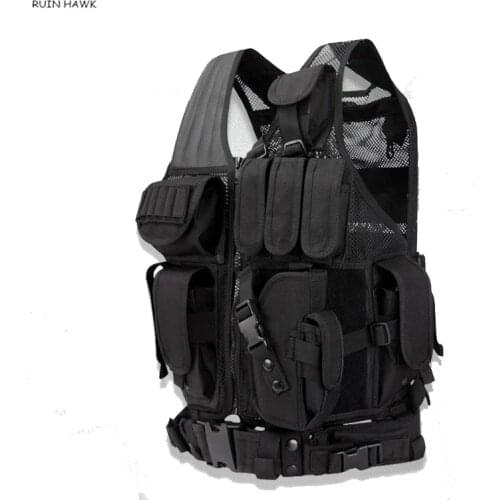 Men Military Tactical Vest Airsoft Paintball Molle Vest Outdoor Hunting Vest Assault Shooting Vombat Body Armor