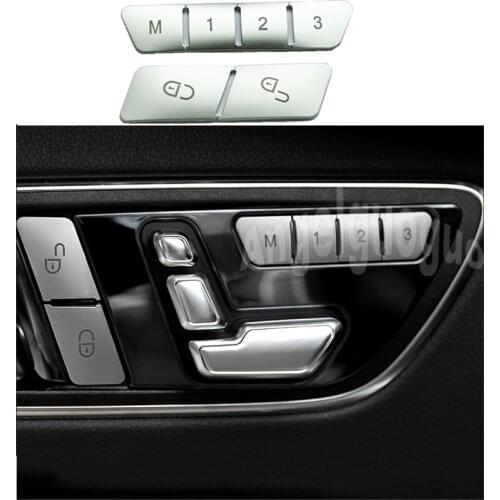 Car Door Seat Memory Lock Button Cover Stickers for Mercedes Benz A C E class W204 W212 CLA/GLA/GLK/GLE/CLS/GL/ML
