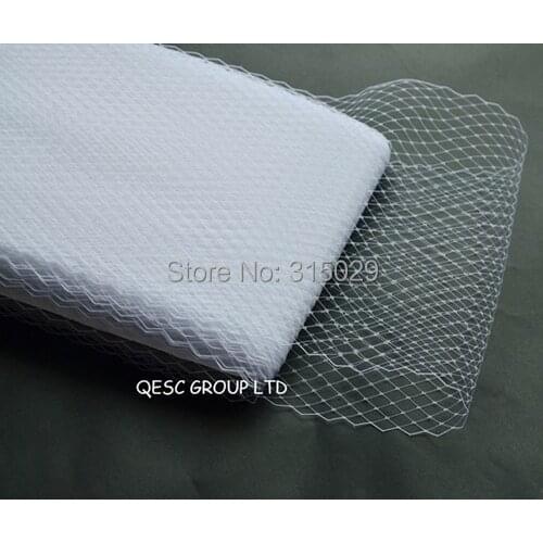 NEW Wholesale Best quality! white 9'' birdcage veiling material for millinery,10 yards/lot.FREE SHIPPING