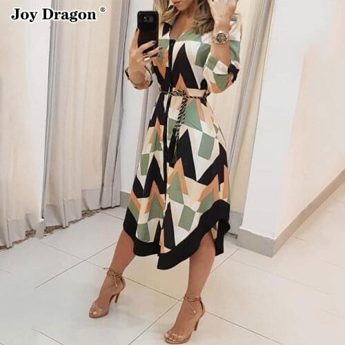 Autumn Dress Contrast Color Irregular Slim Fit Long Polo Neck Button Lace Up Spring New Middle Sleeve Striped Shirts Dresses