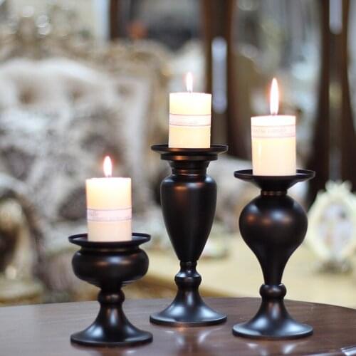 European Style Candlestick Stand Candle Holder Vintage Retro Style Classic Simple Candlestick home party Wedding Decoration