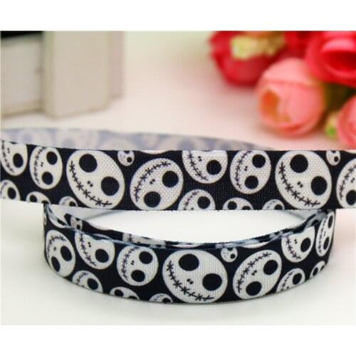 DHK 5/8'' 5yards Fold Elastic FOE christmas printed headband headwear hairband decoration OEM Wholesale E508