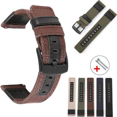 Galaxy Watch 3 45mm 41mm Strap 20/22mm Nylon Watch Band For Samsung Galaxy Watch 42mm 46mm Gear S3 Active2 Huawei Watch Bracelet