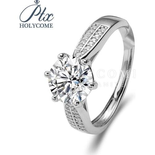 Six claws 1ct round cut silver moissanite diamond in rings band кольца браслеты ьги с зеленным камнем