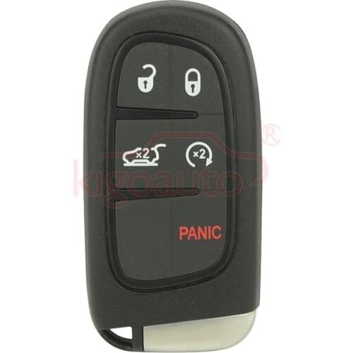 Kigoauto GQ4-54T for Jeep Cherokee 2014 2015 2016 2017 prox remote Smart key fob shell case 5 button