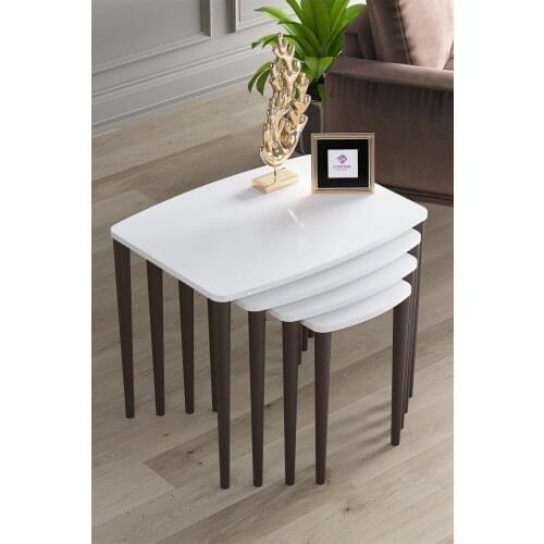 Modern Phoenix Series Mdf Zigon Coffee table Pad 4'lü coffe table