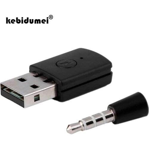 Kebidumei 3.5mm USB Bluetooth Dongle USB Adapter Bluetooth 4.0 for PS4 Stable Performance Bluetooth HeadPhones with cable
