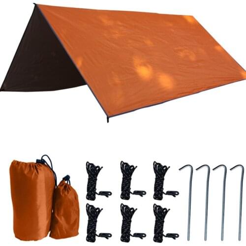 Hammock Waterproof Rain Fly Tent Tarp Lightweight Portable Waterproof Ripstop Easily Fold Sun Shelter UV Protection for Outdoor