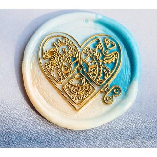 Love Jigsaw Wax Seal Stamp Wedding Invitation Birthday Card Antique Plants Envelope Decoration Crafts