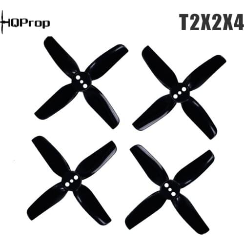 High Quality HQ Durable Prop T2X2X4 2020 2inch 4 Blade Black Propeller Compatible XING NANO 1103 Motor for FPV Drone Part
