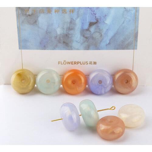 Diy jewelry earrings/bracelet pendants accessory 50pcs/lot color resin beads handmade round shape fashion charms
